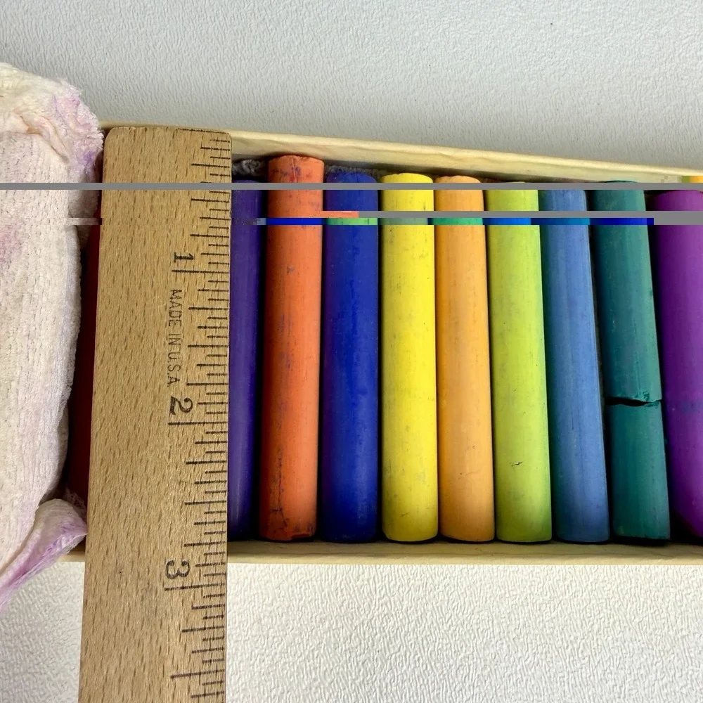 Vintage Binney & Smith An-Du-Septic Dustless Chalk 12 Colors Sticks in Box #6112